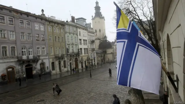Bandeira das tropas navais ucranianas na Crimeia