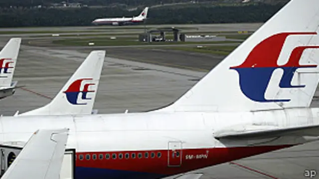 Foto de archivos de aviones de Malaysia Airlines.