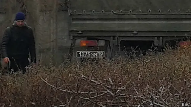 Грузовик с российским номером