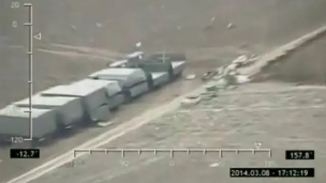 Imagens de segurança ucranianas (BBC)