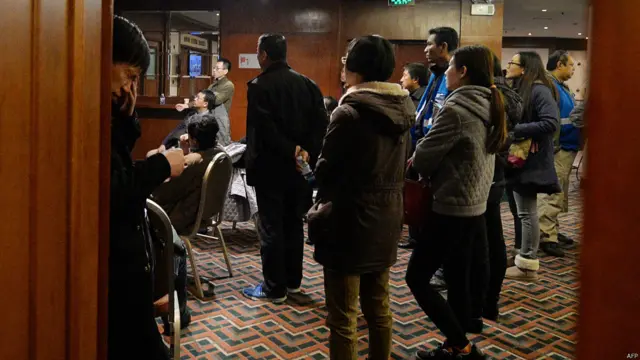 Keluarga korban di Beijing