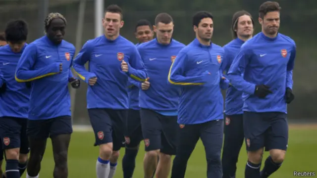 Latihan tim Arsenal