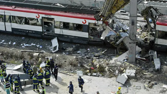 Destroços do trem, (AFP)