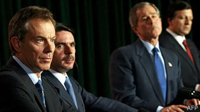Tony Blair, José Maria Aznar, Goerge Bush