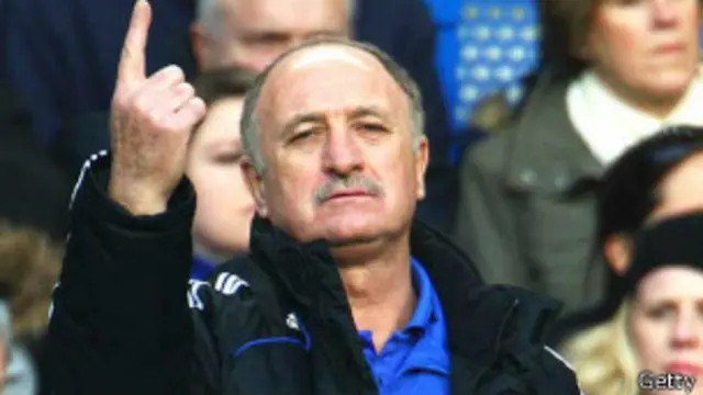 Felipão no comando do Chelsea / Crédito da foto: Getty