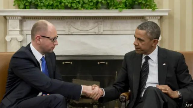 Барак Обама и Арсений Яценюк