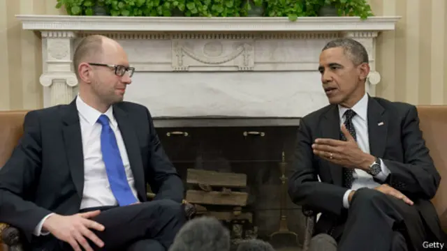 اوباما در دیدار با یاتسنیوک از واکنش جهانی به اقدامات روسیه سخن گفت