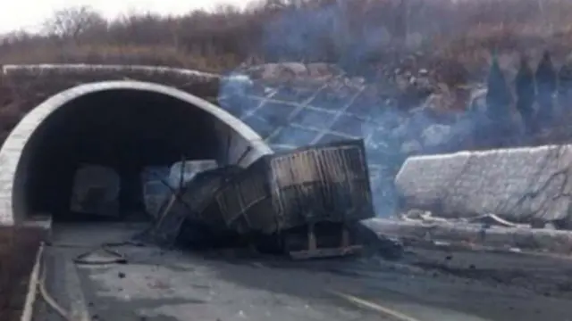 晋济高速事故（新华社图片）