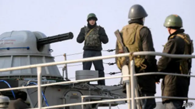 Marinos ucranianos en Sebastopol