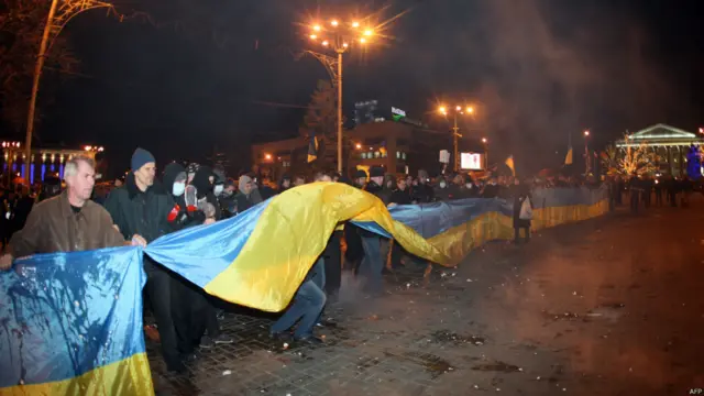 Мирный митинг протеста на площади Ленина