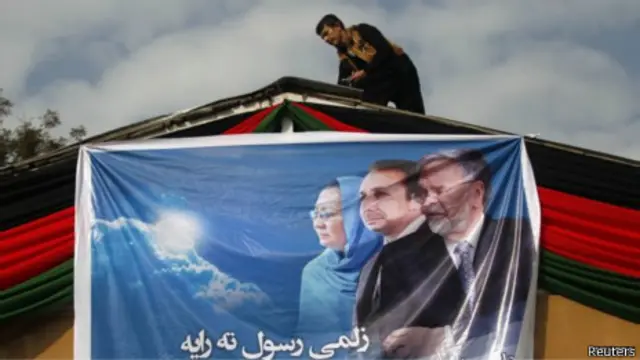 Предвыборный плакат в Афганистане