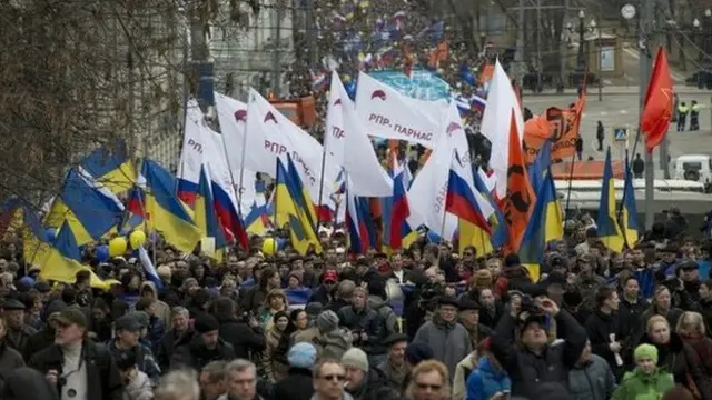 Biểu tình ở Moscow hôm 15/03 phản đối can thiệp của Nga ở Ukraine