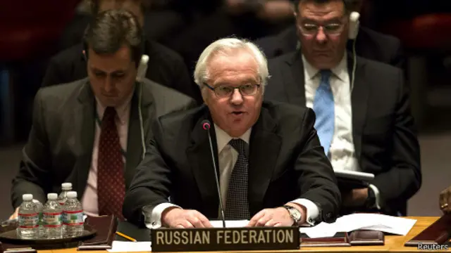 Постоянный представитель России при ООН Виталий Чуркин 15 марта 2014 года