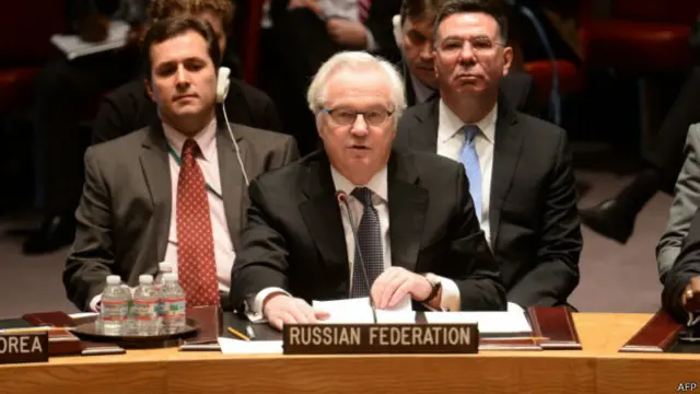 稍早前，美国向联合国安理会提交有关乌克兰与克里米亚问题的决议草案，获得13个成员国支持，但遭俄罗斯否决。中国对此草案投弃权票。 