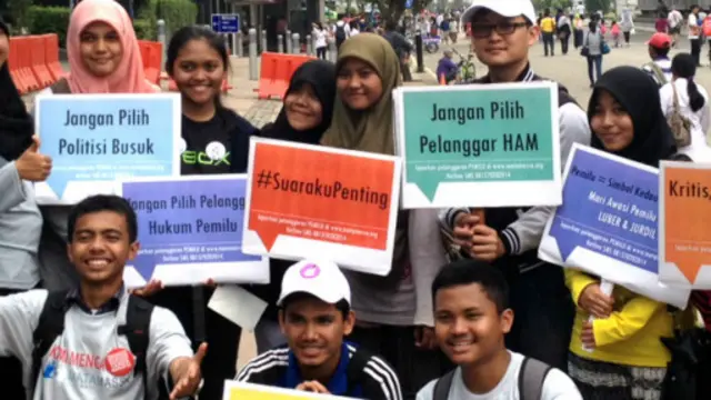 Aksi deklarasi pada Minggu (16/03) juga melibatkan para mahasiswa.