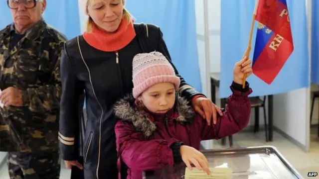 Votação na Crimeia | Crédito: AFP