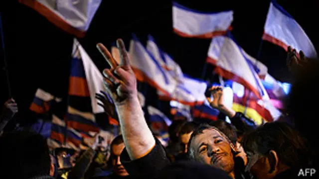 Celebración en Simferopol, Crimea