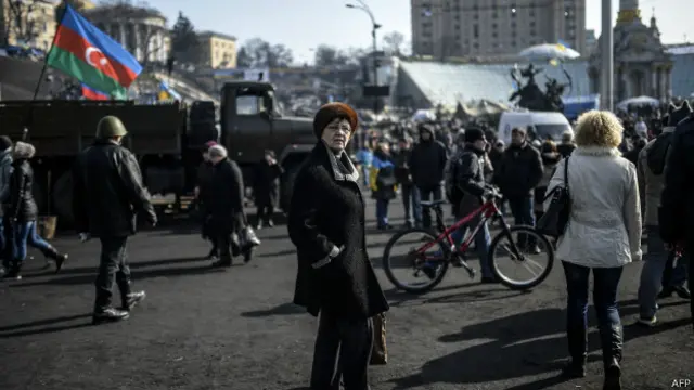 Kiyevdə Azərbaycan bayrağı