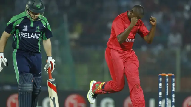 زمبابوے کی ٹیم آئرلینڈ سے شکست کھا گئی۔