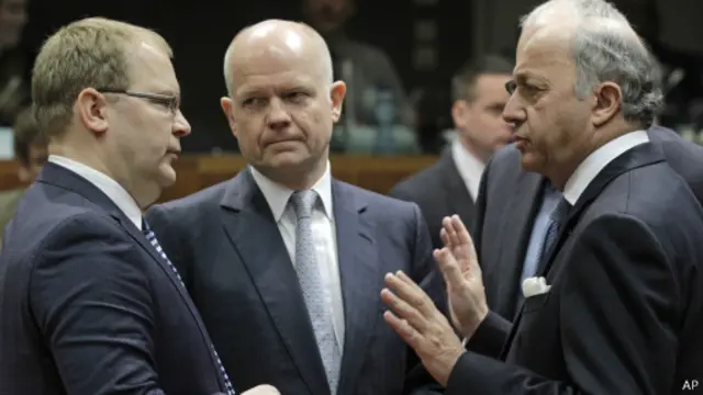 Министры иностранных дел Франции, Великобритании и Эстонии