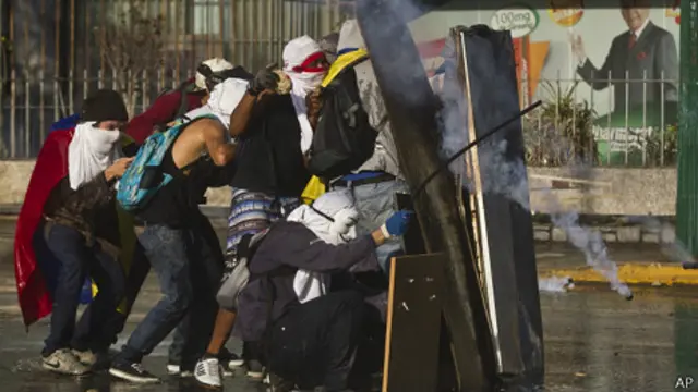 Manifestantes de oposición