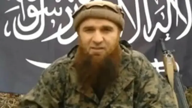 Лидер чеченских сепаратистов Али Абу-Мухаммад (скриншот с YouTube)