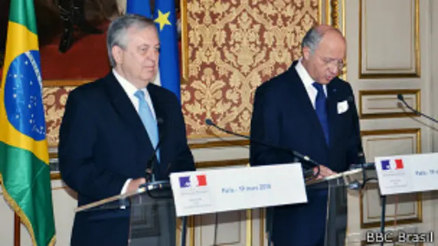 Figueiredo e Fabius durante entrevista coletiva nesta quarta-feira