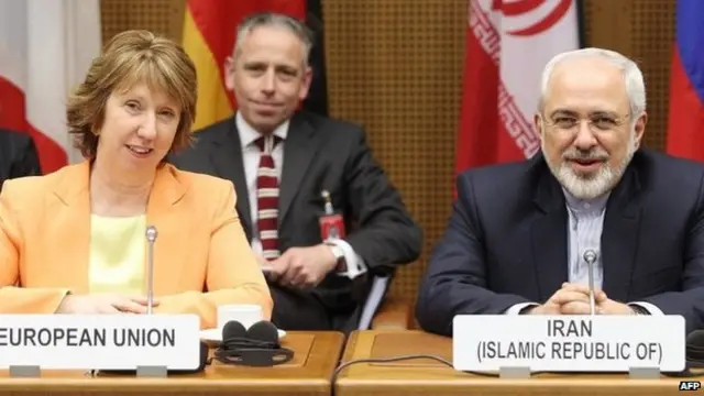 محمد جواد ظريف وكاثرين أشتون