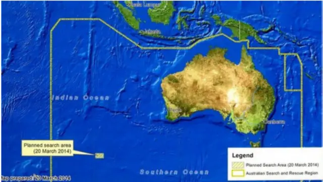 استرلیا، نوي زیلنډ او د امریکا الوتکې په دې کوښښ کې دي چې د لیدل شوو څیزونو موقعیت پیدا کړي.
