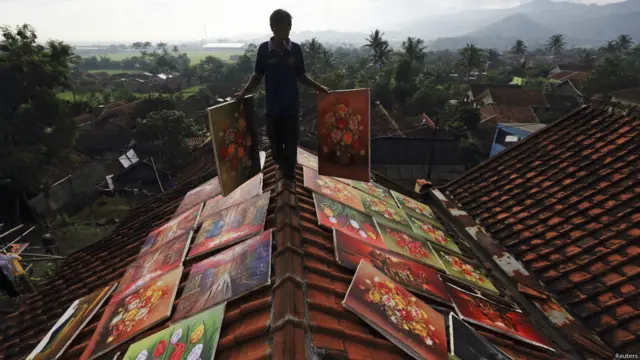 Desa Jelekong. Foto-foto Beawiharta/Reuters