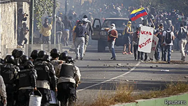Enfrentamiento en Caracas