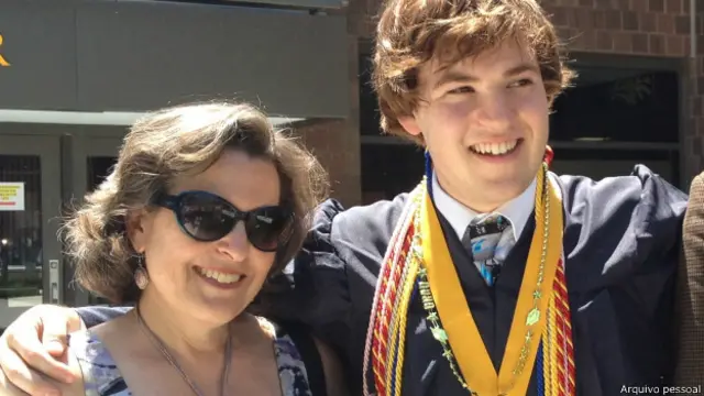 Terra Snider com seu filho Solon (foto: Arquivo pessoal)