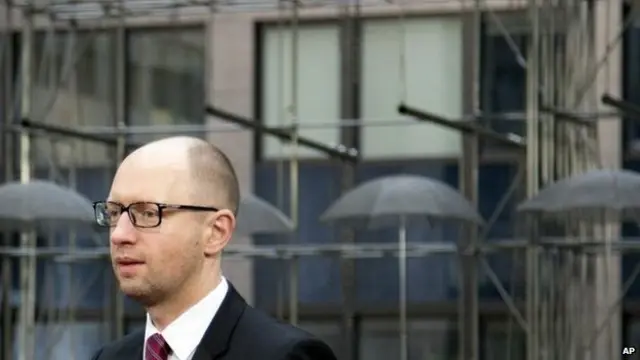 Premiê interino da Ucrânia Arseniy Yatsenyuk (AP)