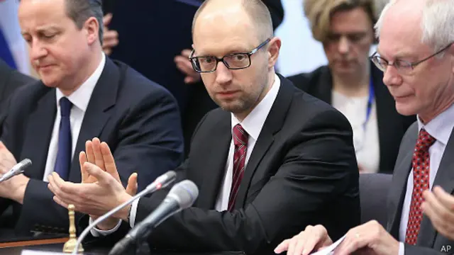 Украинский премьер Арсений Яценюк в Брюсселе