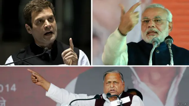 राहुल मोदी और मुलायम