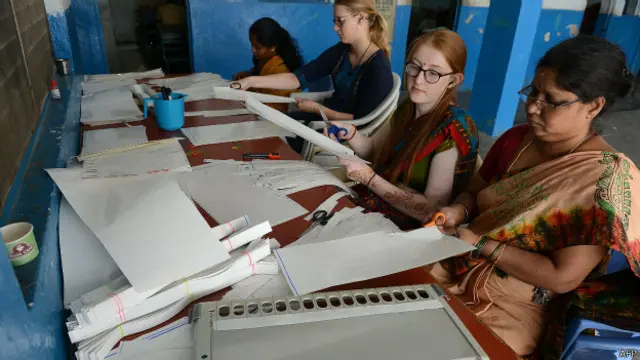 हैदराबाद के देवनार स्कूल फॉर दि ब्लाइंड, वोटिंग स्ट्रिप