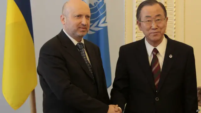 بان كي مون مع نائب رئيس أوكرانيا
