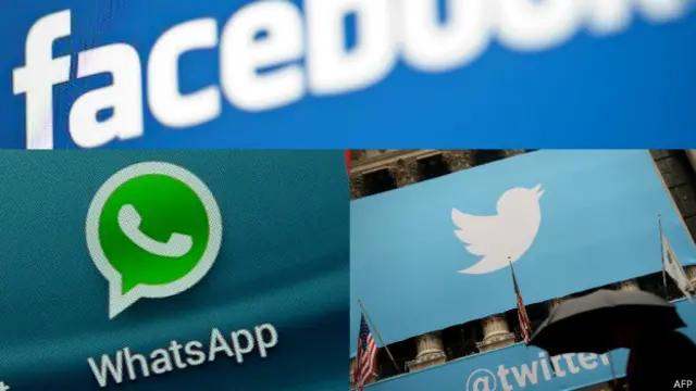 फ़ेसबुक, ट्विटर, सोशल मीडिया, व्हॉट्स ऐप