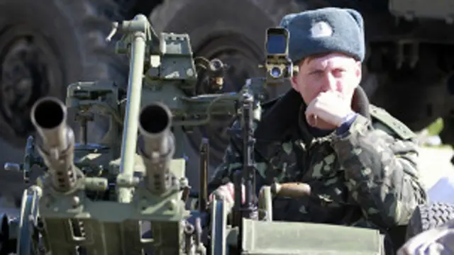 守卫克里米亚贝尔贝克基地的乌克兰军队