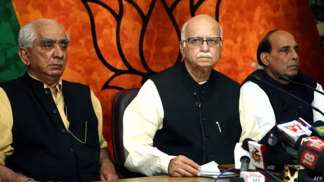 जसवंत सिंह लालकृष्ण आडवाणी और राजनाथ सिंह के साथ