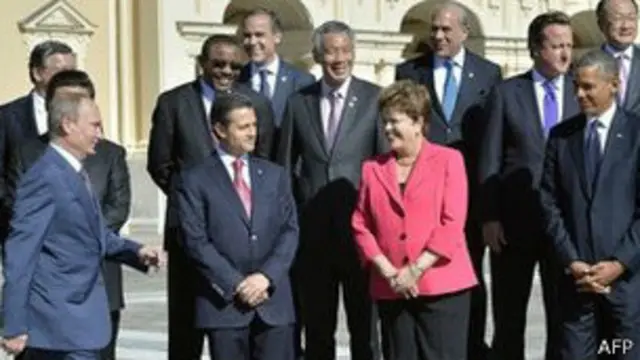 Владимир Путин на саммите "Большой восьмерки"