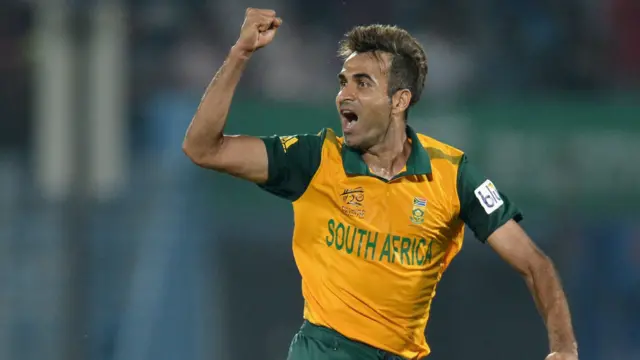 لیگ سپنر عمران طاہر نے عمدہ بولنگ کرتے ہوئے جنوبی افریقہ کو اچھے بریک تھرو مہیا کیے۔