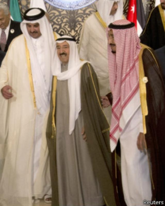 ولیعهد عربستان، امیر کویت و امیر قطر
