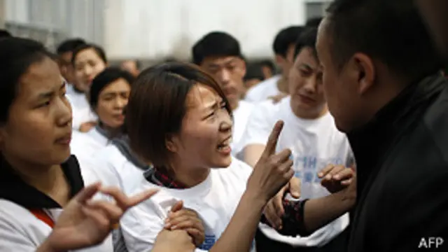 Familiares de los pasajeros
