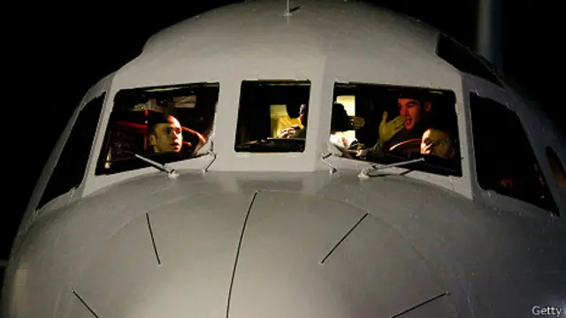 Cabina de avión de búsqueda australiano