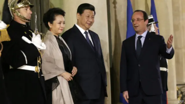 这次访问是习近平出任中国国家主席之后首次出访法国。