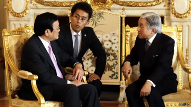 Nhật Hoàng Akihito tiếp Chủ tịch VN Trương Tấn Sang 19/3/2014