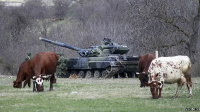 Русский танк в Крыму