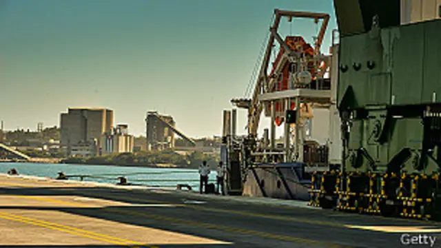 Puerto cubano Mariel. 