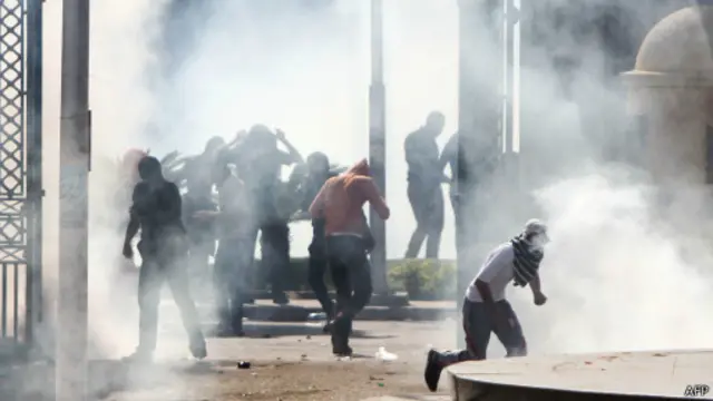 احتجاجات سابقة لأنصار مرسي شهدت اشتباكات مع قوات الأمن.